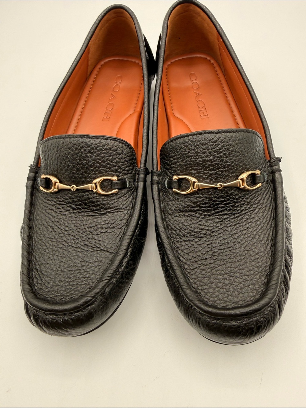 Coach Mavis Black Pebbled Leather Horsebit Loafers Flats Slip-On Classic Shoes - Picture 16 of 16